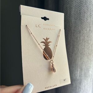 LC Lauren Conrad Rose Gold Pineapple Necklace